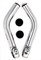 Рога удлиненные с логотипом (пара) серебро. алюм., 22.2*180мм, инд.уп. Vinca Sport - фото 22674