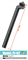 Подседельный штырь алюминиевый анодированный 400 mm-27,2mm, с зажимом, матовый чёрный 738546